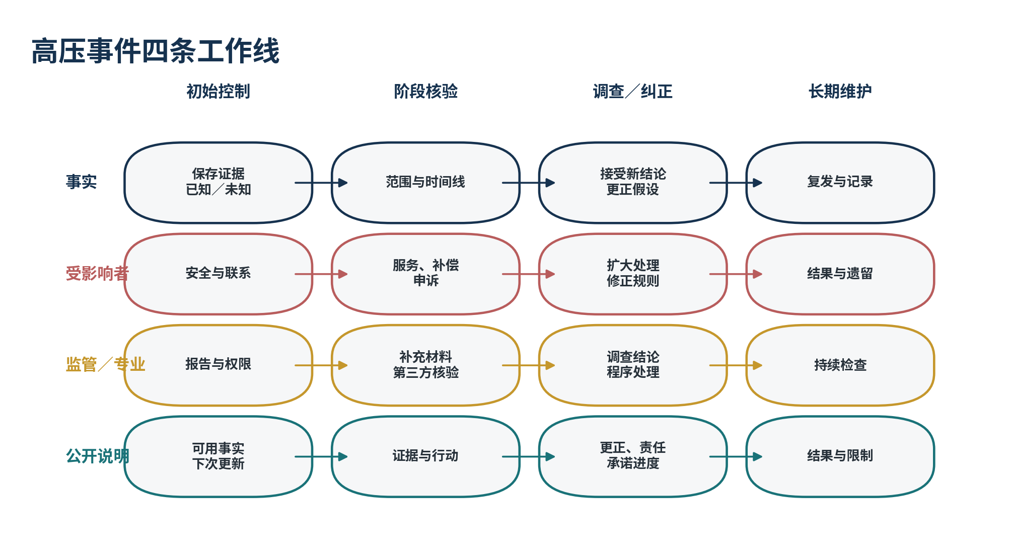 图8 高压响应需要四条工作线并行推进